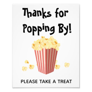 Popcorn Film Bröllopsfest Present Skylt