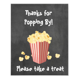 Popcorn Film Dusch Present Skylt