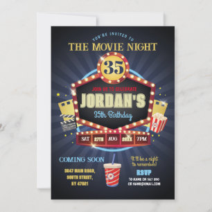 Popcorn-film om populationen Party i dagstidningen Inbjudningar