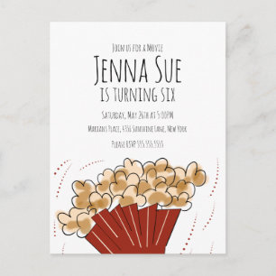 Popcorn Film Utomhusfest Födelsedag Vykort