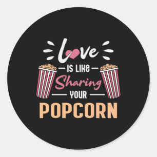 Popcorn-filmfilm Gift Idea Runt Klistermärke