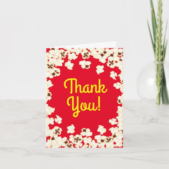 Popcorn Födelsedagsfest Movie Theater Kort (Framsida)