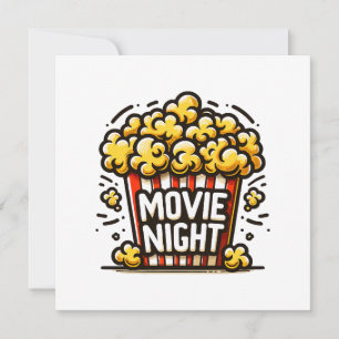 Popcorn för filmnattsdagsuppspelning inbjudningar