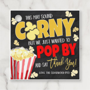 Popcorn Gift Märkre Gåvor Etiketter
