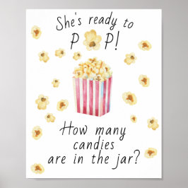 Popcorn - gissa hur många godisar i burken poster
