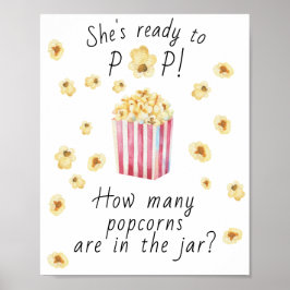 Popcorn - gissa hur många popcorn det är i burken poster