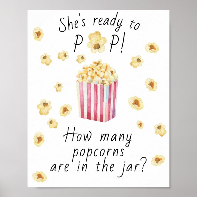 Popcorn - gissa hur många popcorn det är i burken poster (Framsidan)