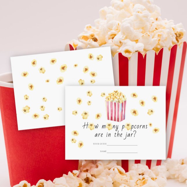 Popcorn - Gissa hur många popcorns-spel Tilläggskort (Skapare uppladdad)