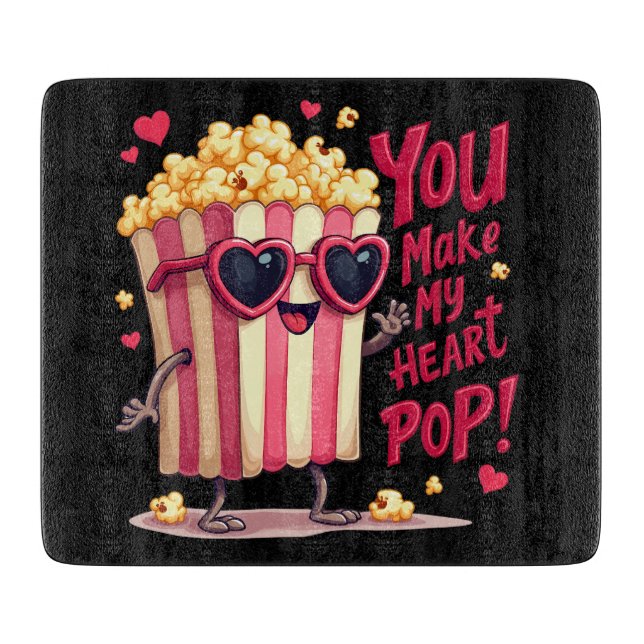 Popcorn Heart Pop Valentine Design (Framsidan)