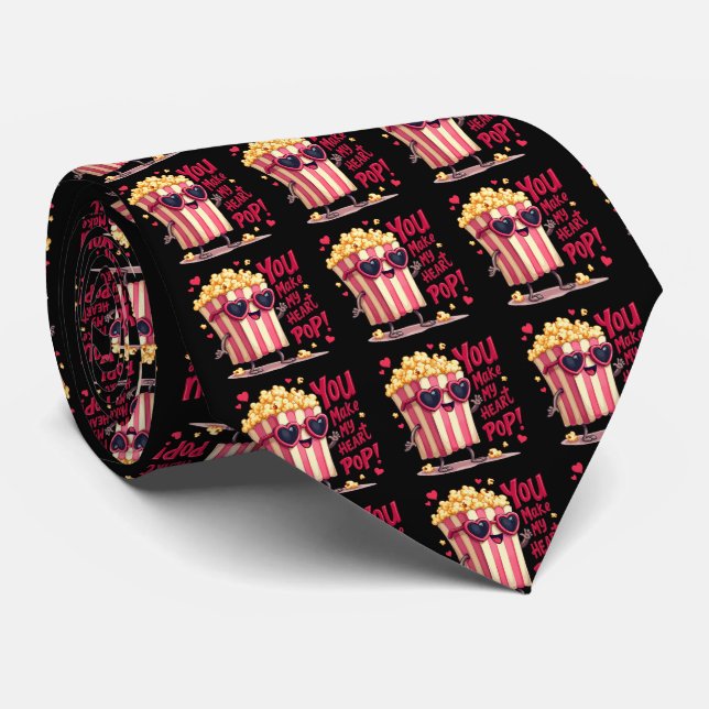 Popcorn Heart Pop Valentinsdesign Slips (Rullad)