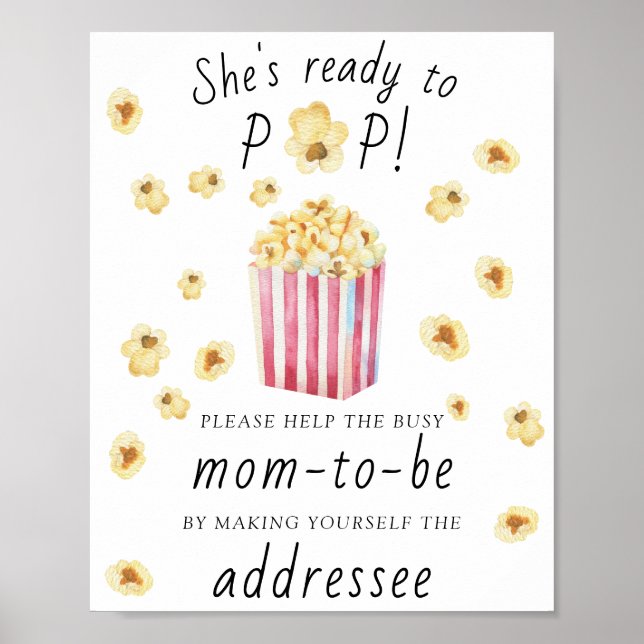 Popcorn - Hjälp den Business Mamma to be-adressate Poster (Framsidan)