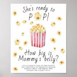 Popcorn - hur stor är mammas mage lek poster