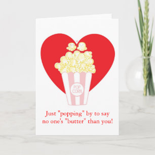 Popcorn i Kärlek Valentine Card Helgkort