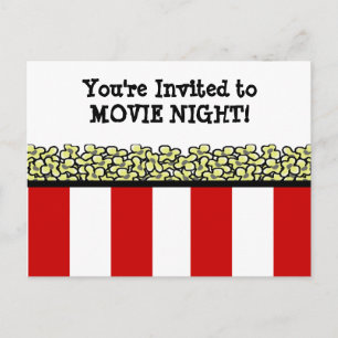 Popcorn Inbjudan Vykort
