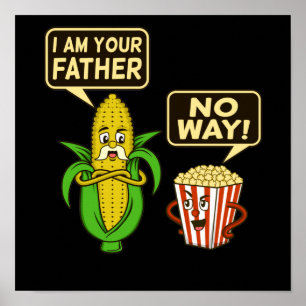 Popcorn jag är din Far Popcorns Food Eater Älska Poster
