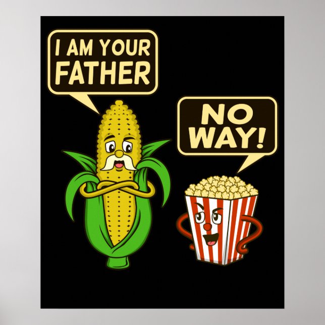 Popcorn jag är din Far Popcorns Food Eater Älskare Poster (Framsidan)