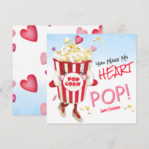 Popcorn Kärlek Funny Anteckningskort