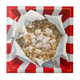 Popcorn-låda för lyriska filmer kakelplatta