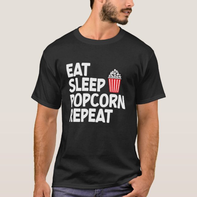 Popcorn Maj Popcorn Snack T Shirt (Framsida)