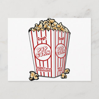 popcorn maj snack food film night roligt vykort