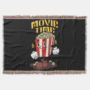 Popcorn Maskot Tecknad Film Filt