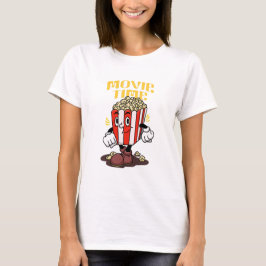 Popcorn Maskot Tecknad Film T Shirt