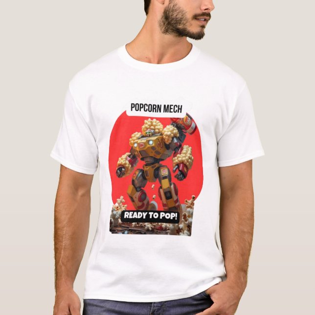 Popcorn Mech T Shirt (Framsida)