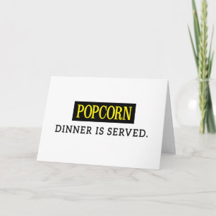 Popcorn: Middag serveras Kort