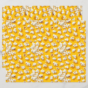 Popcorn Mönster Gult Background Scrapbook Papper