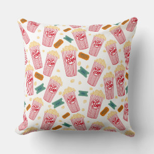 Popcorn Mönster Movie Night Theater Roligt Kudde