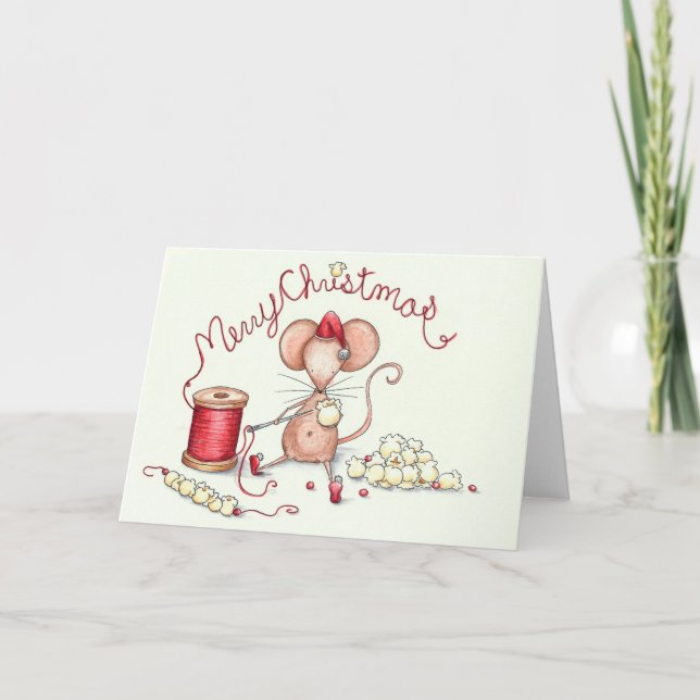 Popcorn Mouse Helgkort (Framsida)