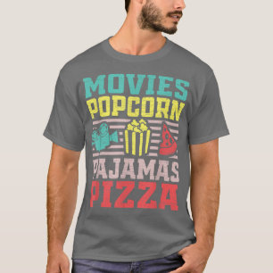 Popcorn Movie Älskare Watching Night T Shirt