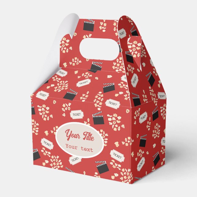 Popcorn Movie Party Födelsedagsfest Tema Presentaskar (Framsidan Sidan)