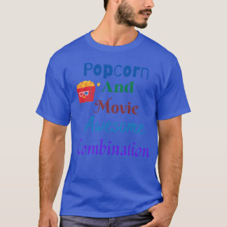 Popcorn och film fantastisk kombinationspresent t shirt
