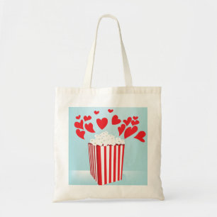 Popcorn och Hjärtan Film Date Night Tygkasse