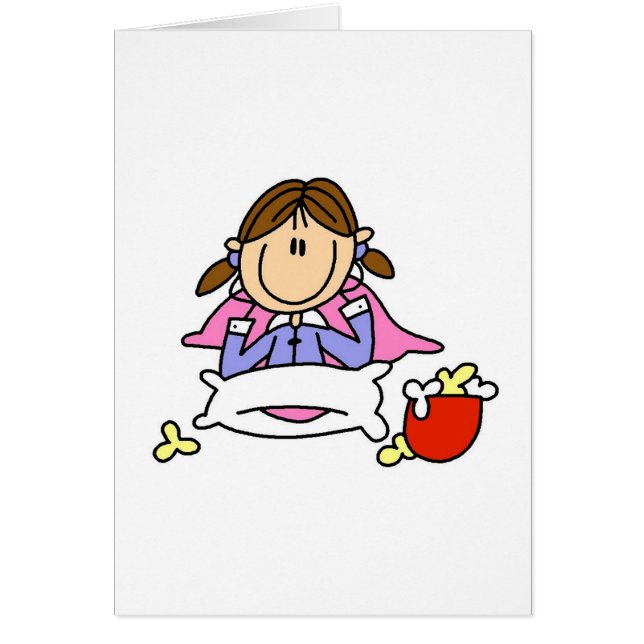 Popcorn- och Pajamaskort Hälsningskort (Framsidan)