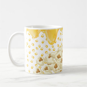 Popcorn och smält smör kaffemugg
