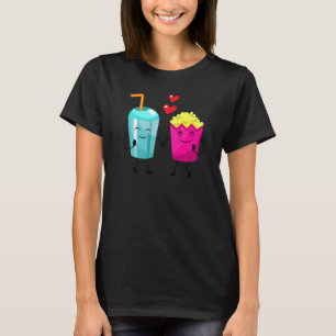 Popcorn och Soda Fall i Kärlek T Shirt