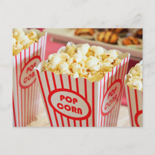 Popcorn på filmvykort vykort