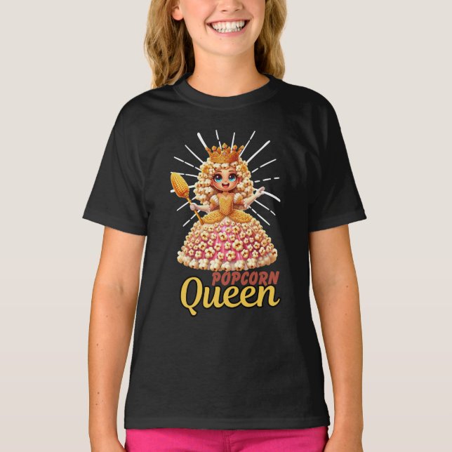 Popcorn Party | TANKTOP | Popcorn Queen Shirt T (Framsida)