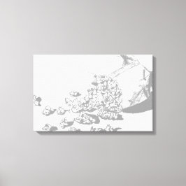 Popcorn Pencil Teckning av Sara Motolanez Canvastryck