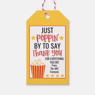 Popcorn-personalens uppskattning presentetikett