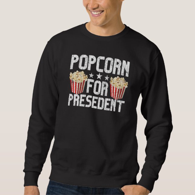 Popcorn Pop Maj Eater Graphic Lång Ärmad Tröja (Framsida)