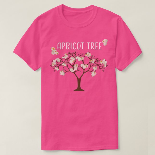 Popcorn Popping Mormon Apricot Träd T Shirt (Design framsida)