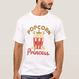 Popcorn Princess Movie Theater Popcorn Girls Women T Shirt
