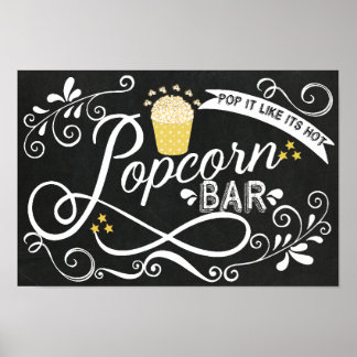 Popcorn Pub Sign Poster