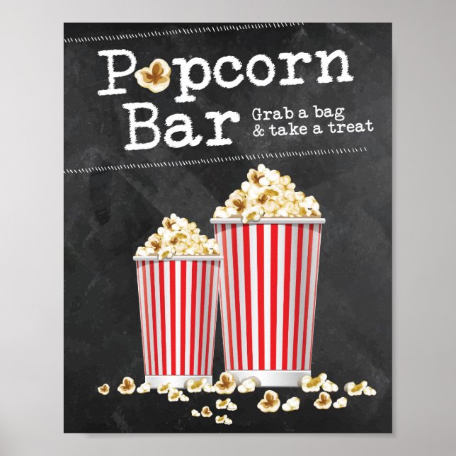 Popcorn Pub Sign Poster (Framsidan)