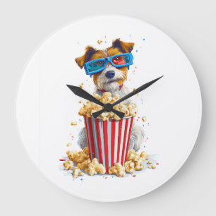 Popcorn Pup � Filmkväll Hund Stor Klocka