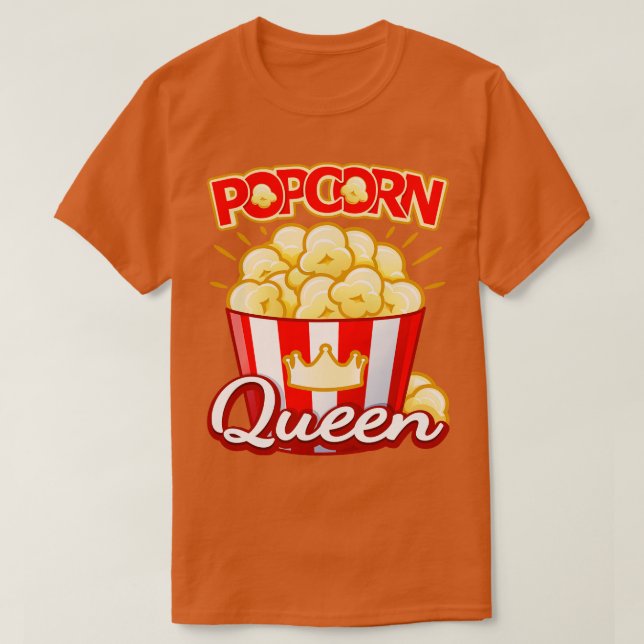 Popcorn Queen T Shirt (Design framsida)