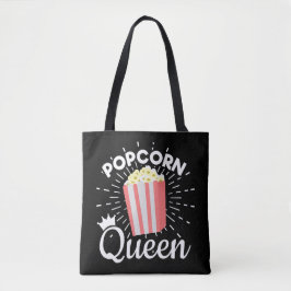 Popcorn Queen Women Girls Movie Popcorn Älskare Tygkasse